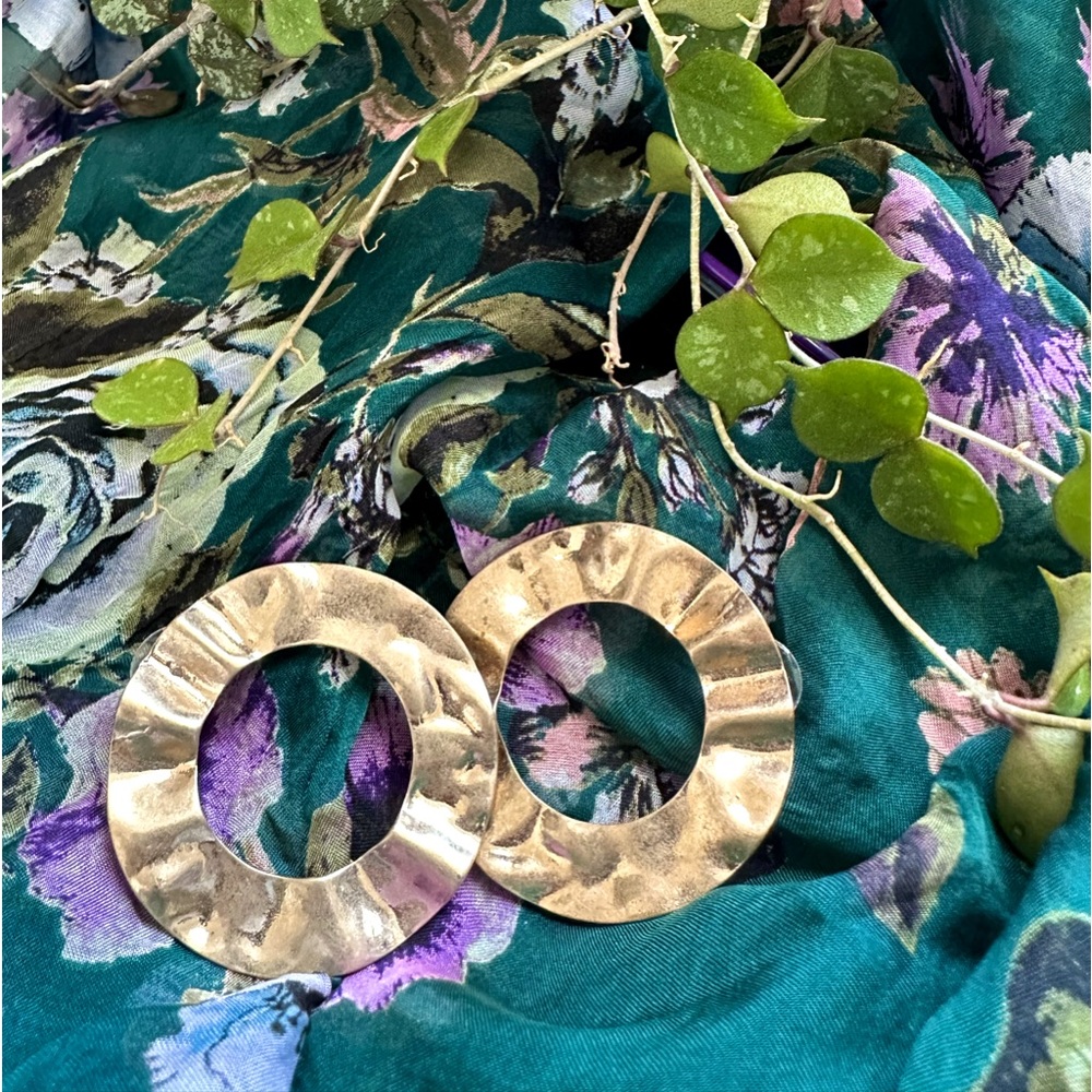 Stunning Large Brass Circular Studs